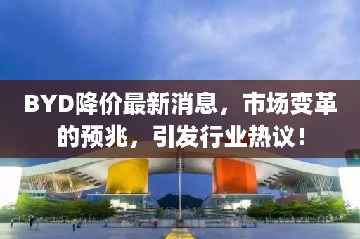 BYD降价最新消息，市场变革的预兆，引发行业热议！