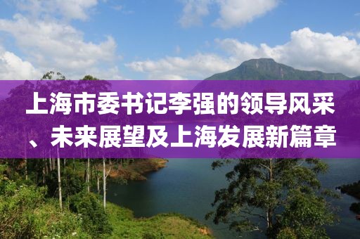 上海市委书记李强的领导风采、未来展望及上海发展新篇章