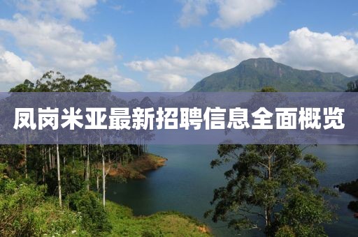 凤岗米亚最新招聘信息全面概览