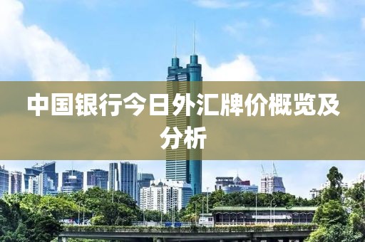中国银行今日外汇牌价概览及分析