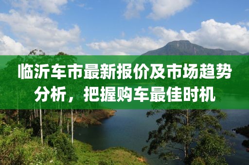 临沂车市最新报价及市场趋势分析，把握购车最佳时机