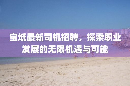 宝坻最新司机招聘，探索职业发展的无限机遇与可能
