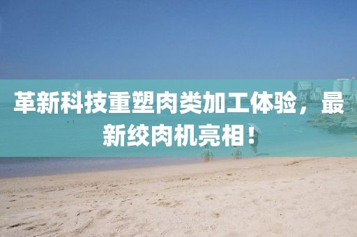 革新科技重塑肉类加工体验，最新绞肉机亮相！