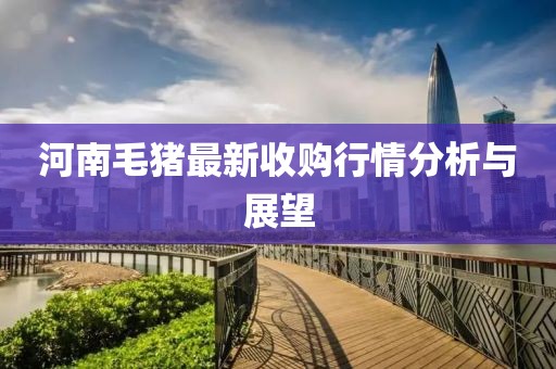河南毛猪最新收购行情分析与展望