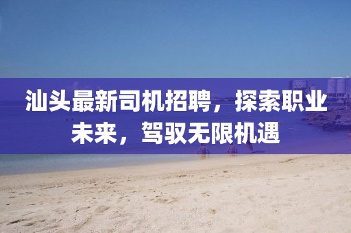 汕头最新司机招聘，探索职业未来，驾驭无限机遇