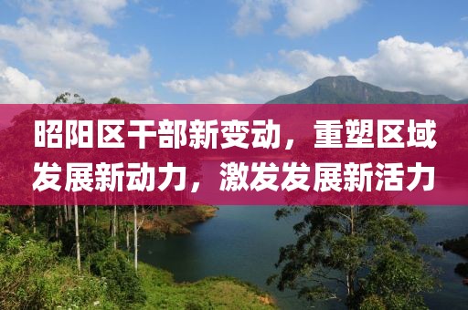 昭阳区干部新变动，重塑区域发展新动力，激发发展新活力