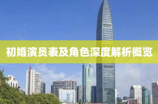 初婚演员表及角色深度解析概览