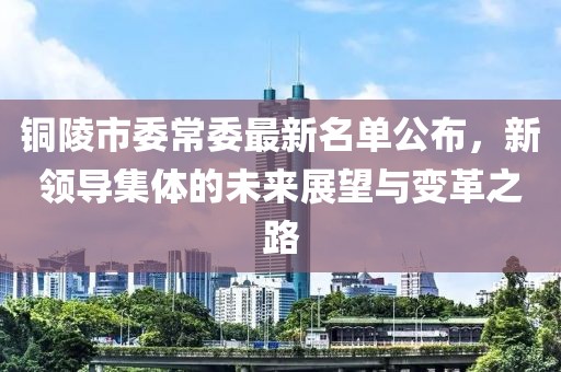 铜陵市委常委最新名单公布，新领导集体的未来展望与变革之路