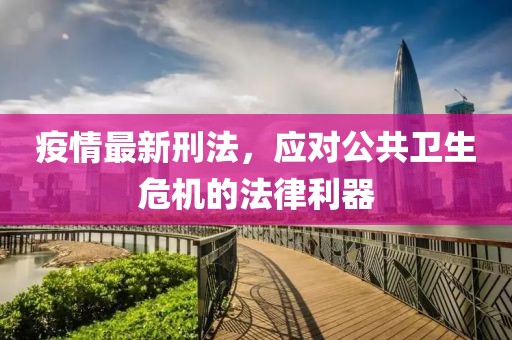 疫情最新刑法，应对公共卫生危机的法律利器