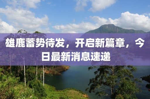 雄鹿蓄势待发，开启新篇章，今日最新消息速递