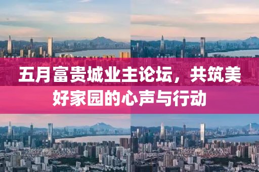 五月富贵城业主论坛，共筑美好家园的心声与行动