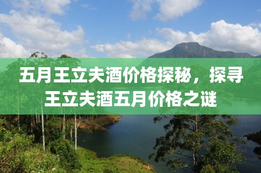 五月王立夫酒价格探秘，探寻王立夫酒五月价格之谜
