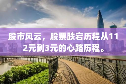 股市风云，股票跌宕历程从112元到3元的心路历程。