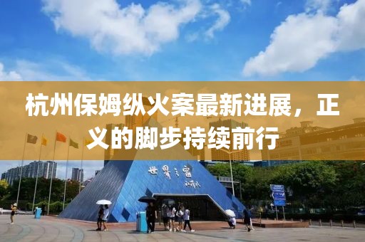 杭州保姆纵火案最新进展，正义的脚步持续前行