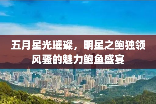 五月星光璀璨，明星之鲍独领风骚的魅力鲍鱼盛宴