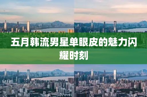 五月韩流男星单眼皮的魅力闪耀时刻