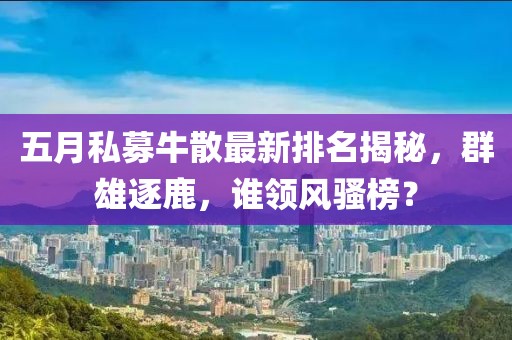 五月私募牛散最新排名揭秘，群雄逐鹿，谁领风骚榜？