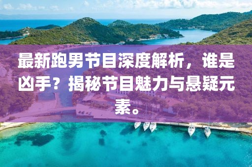 最新跑男节目深度解析，谁是凶手？揭秘节目魅力与悬疑元素。