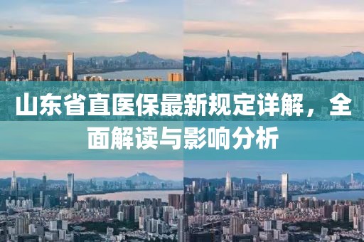 山东省直医保最新规定详解，全面解读与影响分析