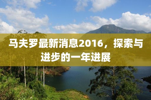马夫罗最新消息2016，探索与进步的一年进展