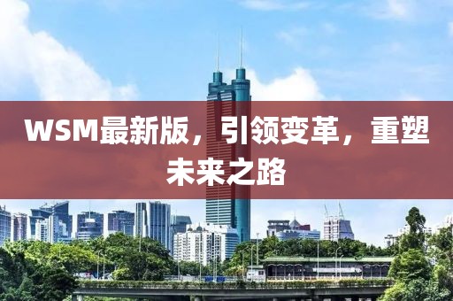 WSM最新版，引领变革，重塑未来之路