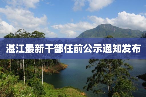湛江最新干部任前公示通知发布