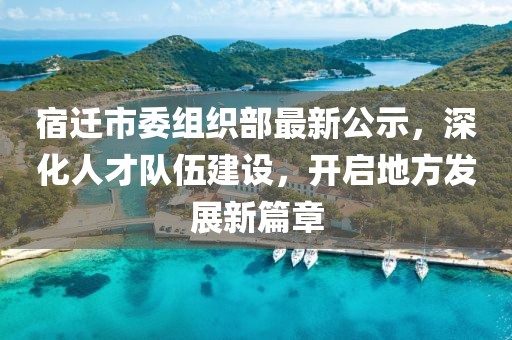 宿迁市委组织部最新公示，深化人才队伍建设，开启地方发展新篇章